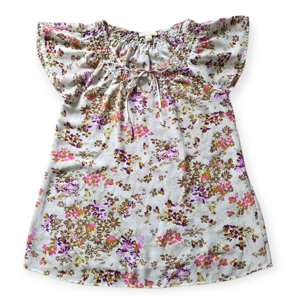 Twentyone Floral Peasant Top - Size Medium - Picture 1 of 7